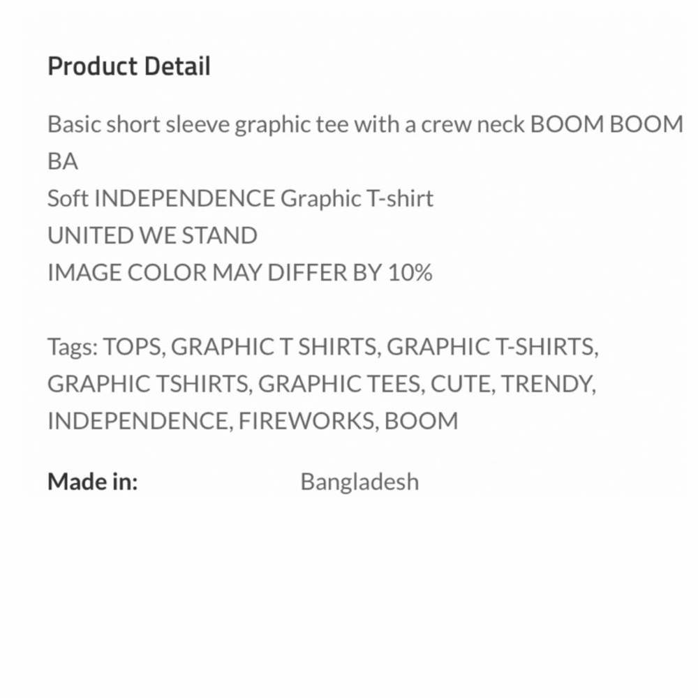 282 ☀️BOOM BOOM BABY, INDEPENDENCE, FIREWORKS, BOOM 4th JULY t-shirt - Picture 2 of 2